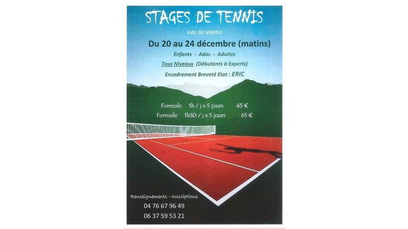 Stages de Tennis - Val-de-Virieu