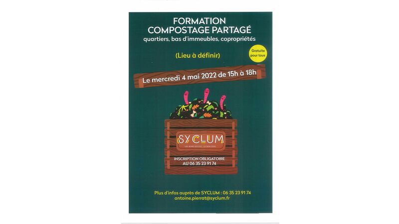 Formation compostage partagé : mercredi 4 Mai 2022 de 15h à 18h