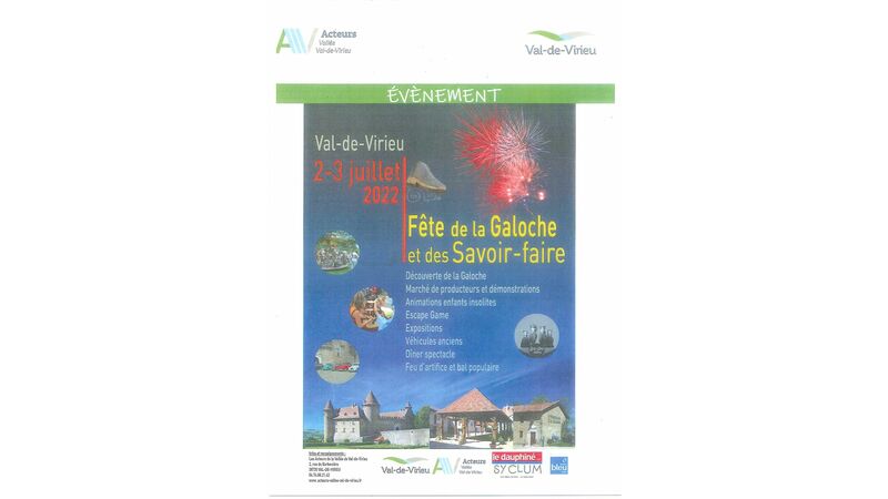 Planning bénévolat pour la "Fête de la Galoche et des Savoir-faire" 2 et 3 Juillet 2022