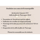 Invitation aux vœux de la municipalité