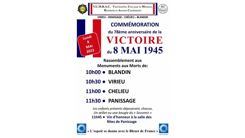 Commémoration du 78ème anniversaire de la VICTOIRE du 8 MAI 1945