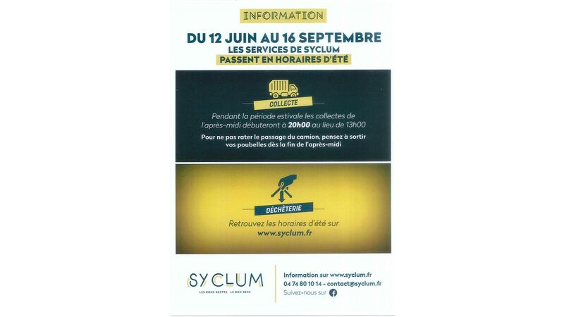 Les Services de SYCLUM passent en Horaires d'Eté