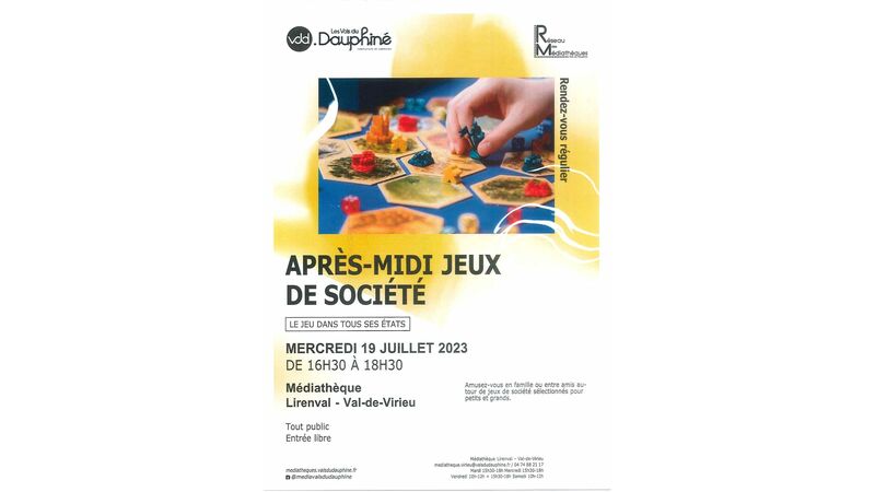 APRES-MIDI JEUX DE SOCIETE