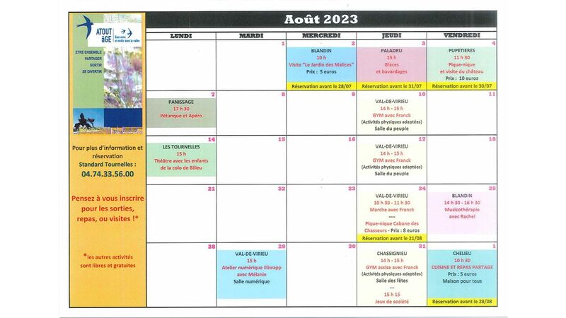 Programme ATOUT AGE AOUT 2023