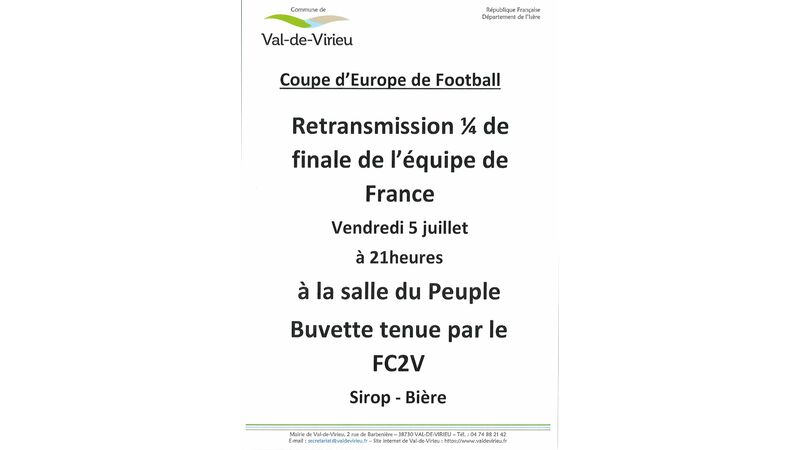 Retransmission 1/4 de finale de l'équipe de France