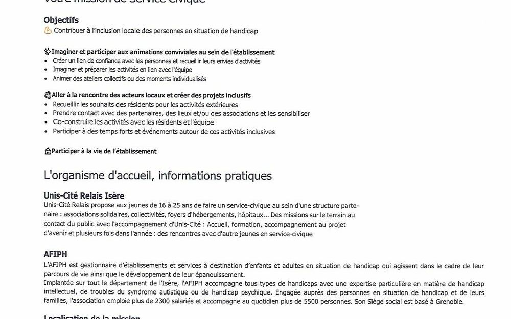 SERVICE-CIVIQUE Agis pour un accueil inclusif et citoyen des personnes en situation de handicap !