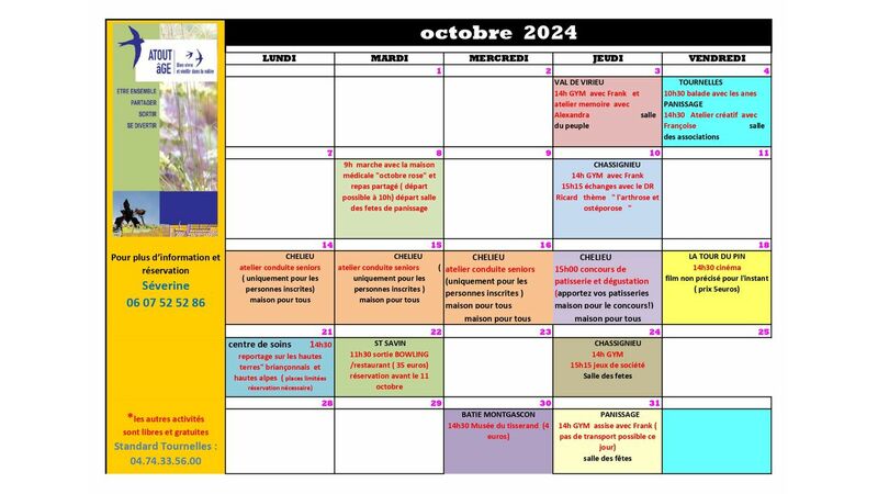 Programme ATOUT AGE OCTOBRE 2024