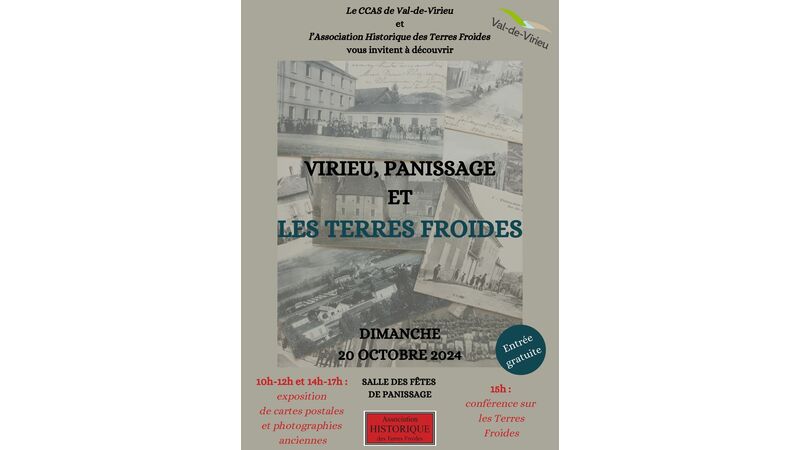 Le CCAS de Val-de-Virieu et l'Association Historique des Terres Froides vous invitent à découvrir Virieu, Panissage et Les Terres Froides