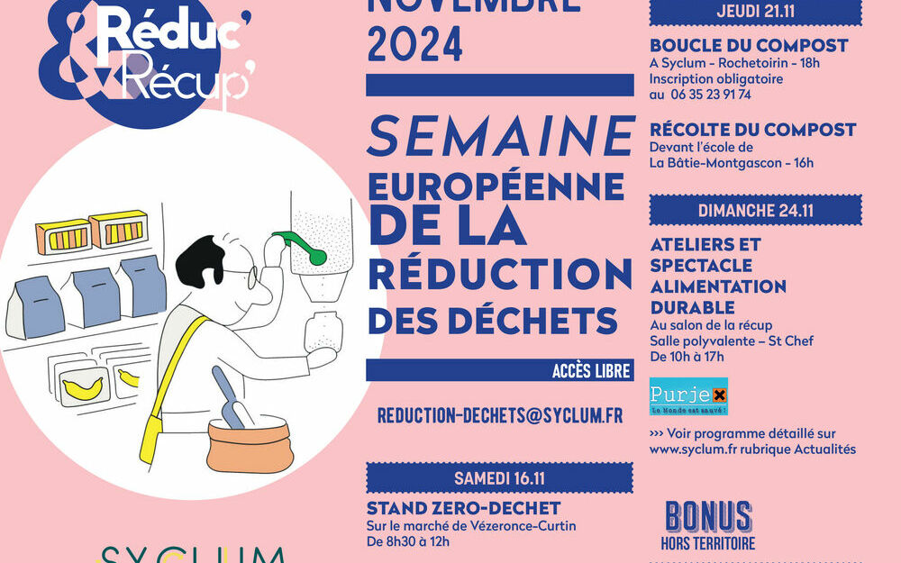 Semaine européenne de la réduction des déchets du 16 au 24 novembre 2024