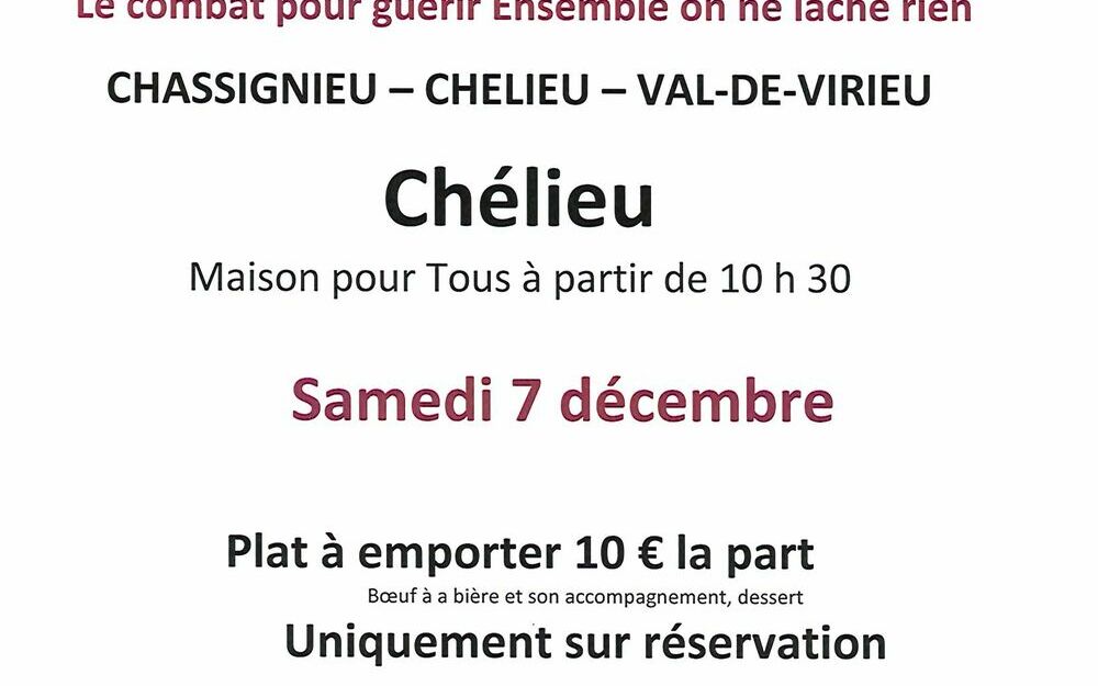 TELETHON 2024 : Plat à emporter