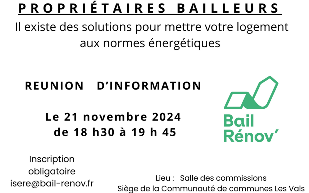 Réunion d'information : solutions pour mettre votre bien aux normes énergétiques