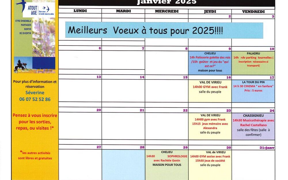 Programme ATOUT AGE JANVIER 2025