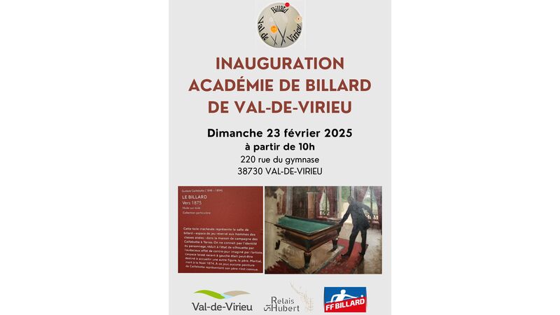 Inauguration Académie de Billard de Val-de-Virieu